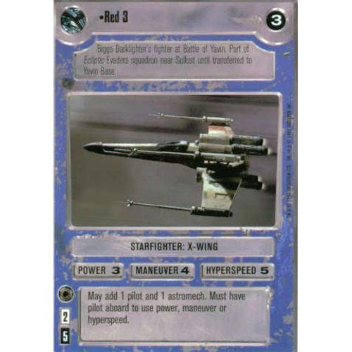 Star Wars C.C.G.  - Premiere Set Unlimited (Bords Blancs - Decipher, 1995) : Red 3 (R)