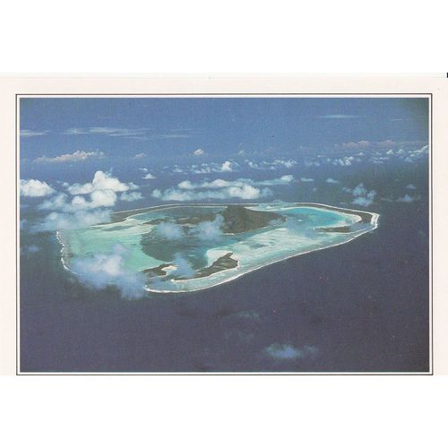 Maupiti, " L'île Vue D'avion ", Polynésie Française.