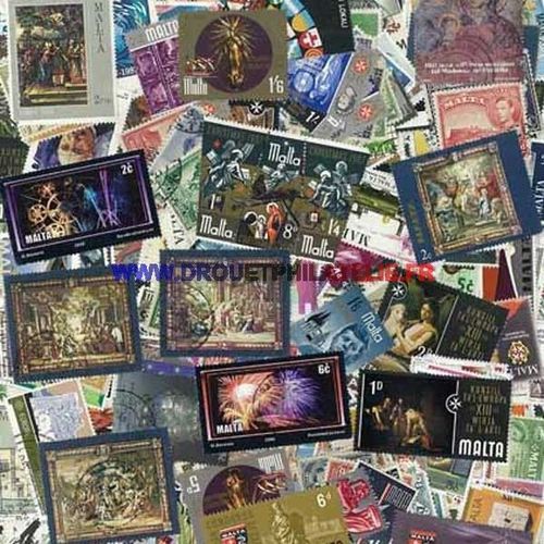 Malte 25 Timbres Differents Obliteres