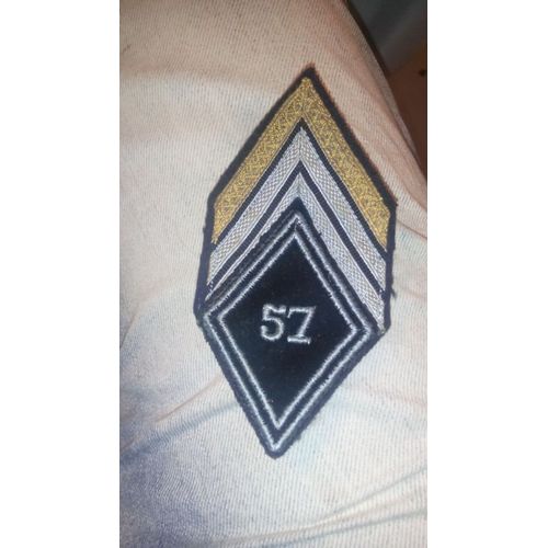 Losange De Bras 57 Régiment Des Transmissions Caporal Chef Avec Crochet Arrière 