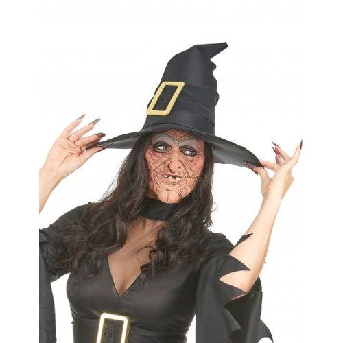 Demi Masque Latex Nez Et Menton Sorcière Adulte,