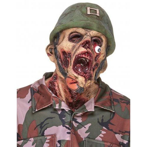 Masque Latex Soldat Zombie Adulte,
