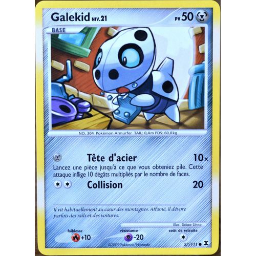 Carte Pokémon 57/111 Galekid 50 Pv Platine Rivaux Émergents Neuf Fr