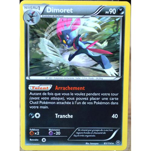 Carte Pokémon 61/114 Dimoret 90 Pv Xy - Offensive Vapeur Neuf Fr