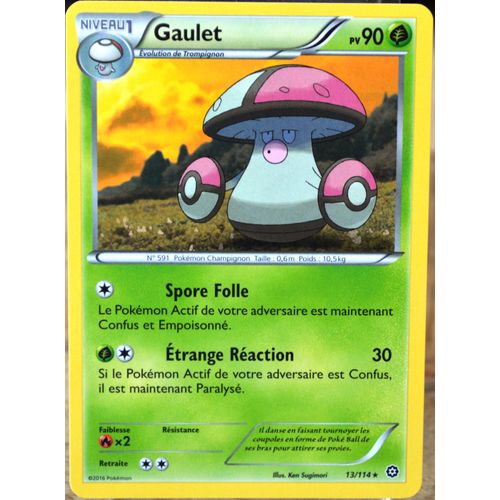 Carte Pokémon 13/114 Gaulet 90 Pv Xy - Offensive Vapeur Neuf Fr