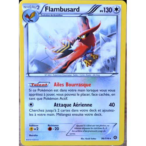 Carte Pokémon 96/114 Flambusard 130 Pv Xy - Offensive Vapeur Neuf Fr