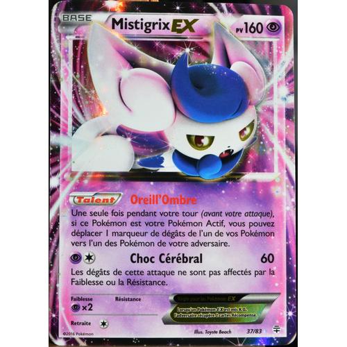 Carte Pokémon 37/83 Mistigrix-Ex 160 Pv - Ultra Rare Générations Neuf Fr