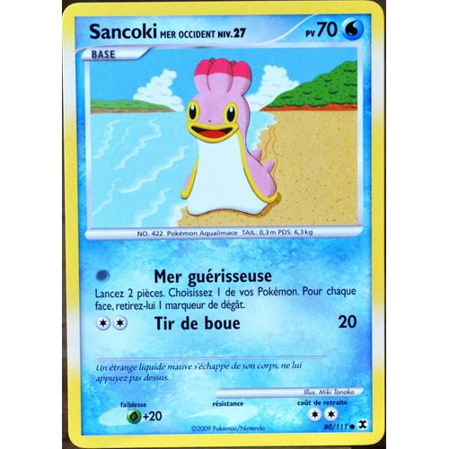 Carte Pokémon 80/111 Sancoki Mer Occident Platine Rivaux Émergents Neuf Fr