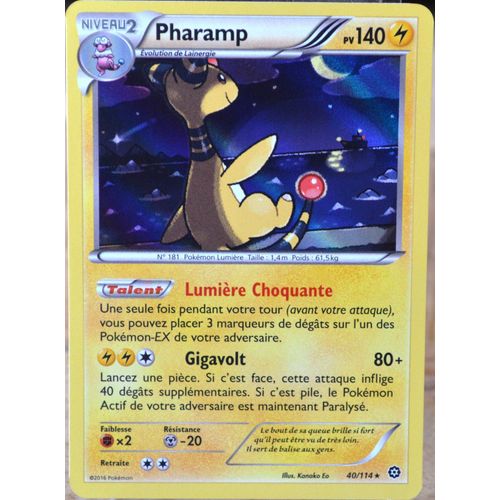 Carte Pokémon 40/114 Pharamp 140 Pv - Holo Xy - Offensive Vapeur Neuf Fr