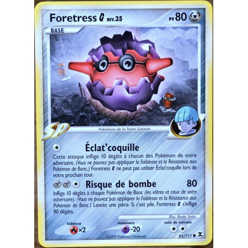 Carte Pokémon 61/111 Foretress Galaxie Platine Rivaux Émergents Neuf Fr