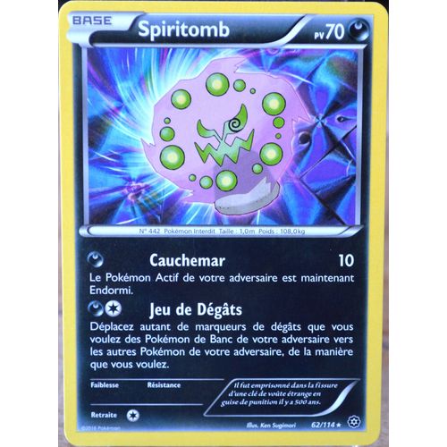 Carte Pokémon 62/114 Spiritomb 70 Pv Xy - Offensive Vapeur Neuf Fr