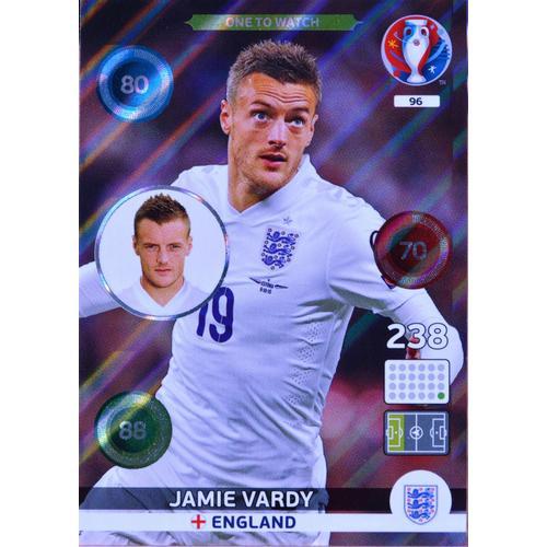 Carte Panini Xl Adrenalyn Euro 2016 96/459 One To Watch England Jamie Vardy Neuf Fr