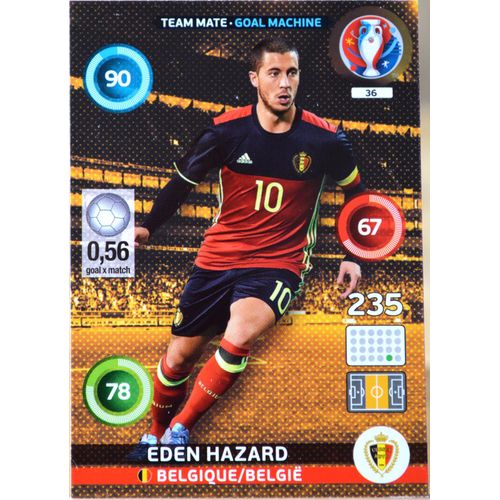 Carte Panini Xl Adrenalyn Euro 2016 36/459 Goal Machine Belgium Eden Hazard Neuf Fr