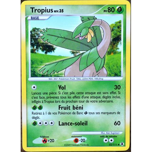 Carte Pokémon 52/111 Tropius Platine Rivaux Émergents Neuf Fr