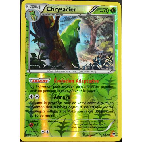 Carte Pokémon 4/83 Chrysacier 70 Pv - Reverse Générations Neuf Fr