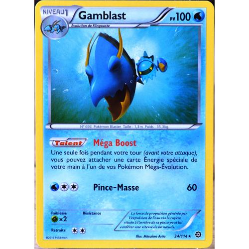 Carte Pokémon 34/114 Gamblast 100 Pv Xy - Offensive Vapeur Neuf Fr