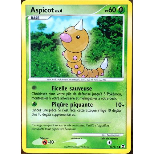 Carte Pokémon 86/111 Aspicot Platine Rivaux Émergents Neuf Fr