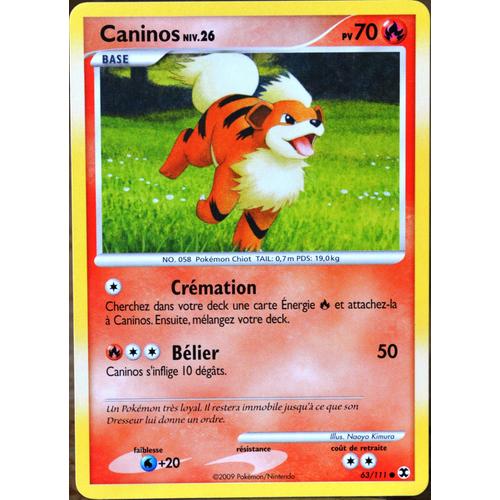 Carte Pokémon 63 Caninos Platine Rivaux Émergents Neuf Fr