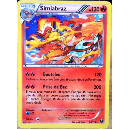 Carte Pokémon 20/114 Simiabraz 130 Pv - Holo Xy - Offensive Vapeur Neuf Fr