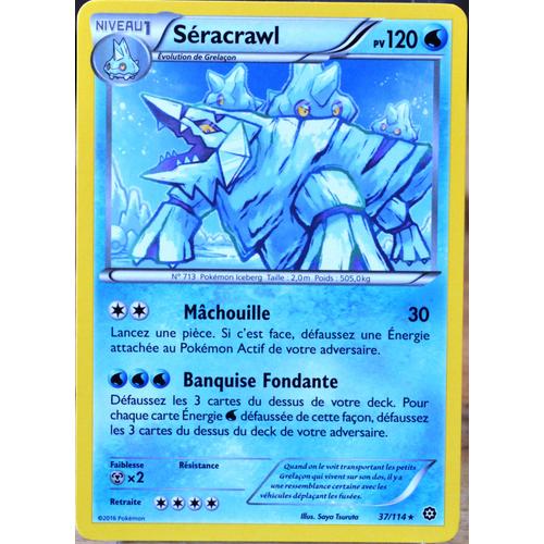 Carte Pokémon 37/114 Séracrawl 120 Pv Xy - Offensive Vapeur Neuf Fr