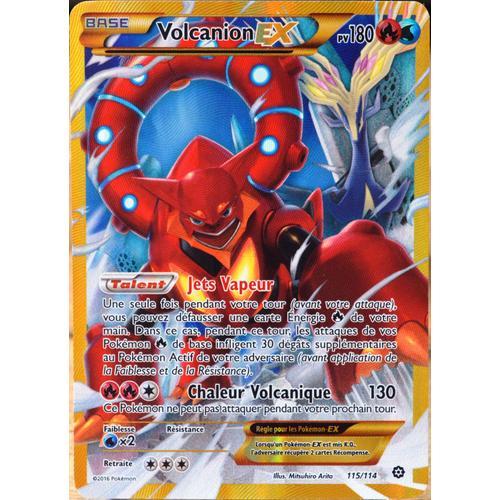 Carte Pokémon 115/114 Volcanion Ex 180 Pv - Secrete Xy - Offensive Vapeur Neuf Fr