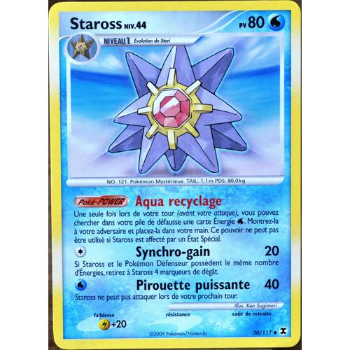 Carte Pokémon 50/111 Staross Platine Rivaux Émergents Neuf Fr