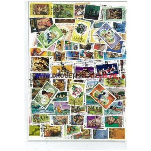 Grenadines 25 Timbres Differents Obliteres