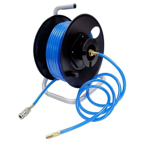 MECAFER Dévidoir 20m pour outil pneumatique avec tuyau 6,3x11