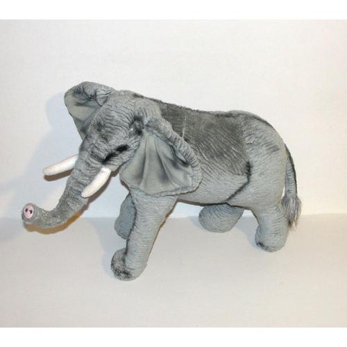 Peluche Elephant Gris Afrique Cp International Grande Peluche 46 Cm