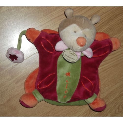 Doudou Peluche Papillon Fleur Butterfly Drosselklappe Schmetterling Millo Marionnette Doudou Et Compagnie & Cie Rose Rouge Vert Orange