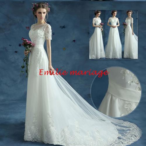 Robe de mari e pas ch re robe de mariage en dentelle avec manches