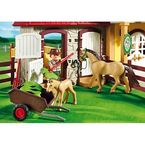 Playmobil 5221 - Haras avec Chevaux et Enclos_image_4|Rakuten