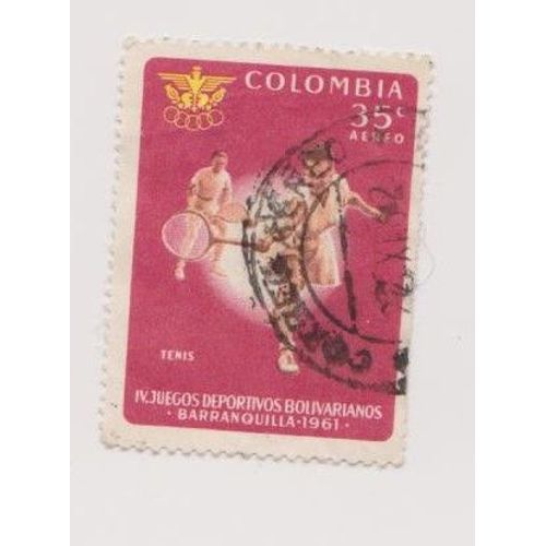 Timbre Colombie Colombia Tennis Sports Sport 1961