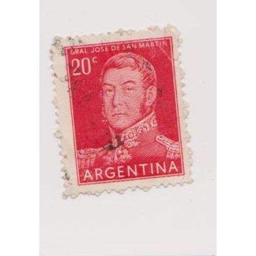 Timbre 1955 Argentine Argentina Général San Martin  