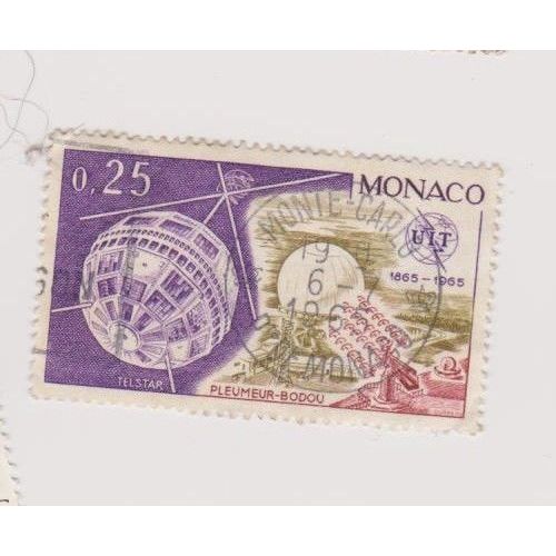 Timbre Monaco Satellite Telstar 1965 