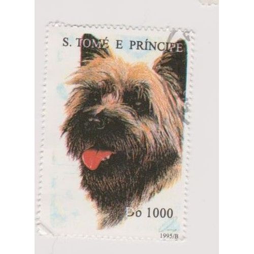 Timbre Oblitéré Chien Dog Pays Inconnue 
