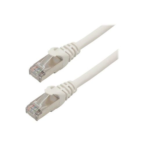 MCL Samar - Cordon de raccordement - RJ-45 (M) pour RJ-45 (M) - 1.5 m - paire torsadée écrantée (F/UTP) - CAT 6 - moulé, sans crochet, bloqué - blanc