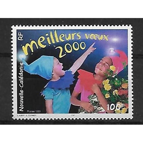 Nouvelle-Caledonie 1999 : Timbre De Souhaits : "Meilleurs Voeux 2000" (Enfants Avec Bouquet De Fleurs) - Timbre 100 F. Neuf **