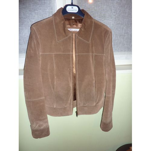 Blouson Veste Courte En Croute De Porc Gold T36