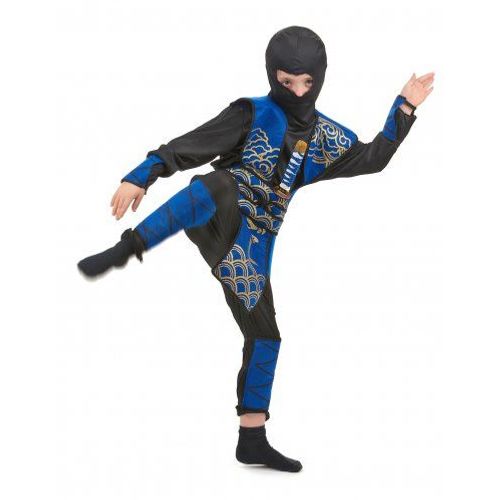 Déguisement Ninja Bleu Garçon, Taille 10 - 12 Ans (L)