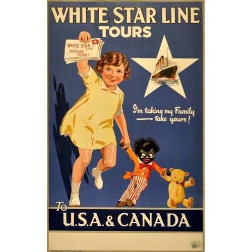 Affiche White Star Line Tours 