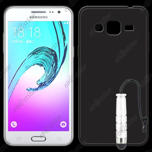 Ebeststar ® Pour Samsung Galaxy J3 2016 Sm-J320f - Housse Etui Coque Silicone Gel Souple Ultra Fine 0,5mm Et Invisible + Mini Stylet, Couleur Transparent