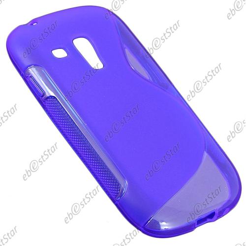 Ebeststar ® Film + Etui Housse Coque S-Line Silicone Protection En Gel Pour Samsung Galaxy S3 Mini Gt-I8190, I8190n, Couleur Bleu