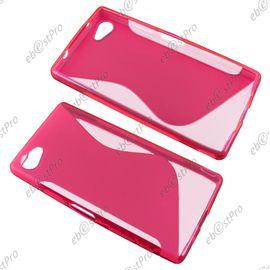 Ebeststar ® 1 Verre Trempé + Etui Housse Coque S-Line Silicone Protection En Gel Pour Sony Xperia Z5 Compact, Couleur Rose