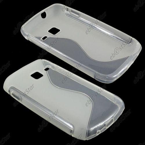 Ebeststar ® Film + Etui Housse Coque S-Line Silicone Protection En Gel Pour Samsung Wave Y S5380, Couleur Transparent