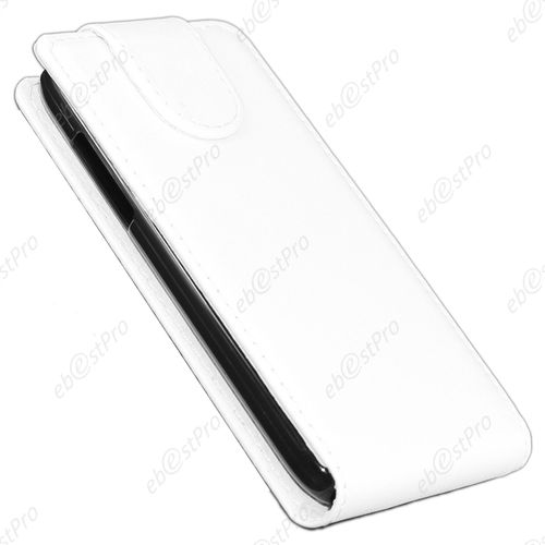 Ebeststar ®  Housse Simili Cuir À Clapet Coque Etui Pour Samsung Galaxy S4 Mini Gt-I9190, I9192, I9195 + Film, Couleur Blanc