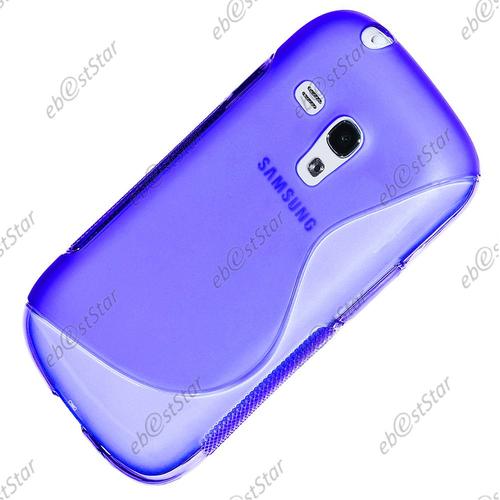 Ebeststar ®  Coque S-Line Silicone Gel Motif Vague Housse Etui Protection Souple Pour Samsung Galaxy S3 Mini Gt-I8190, I8190n + Film, Couleur Bleu