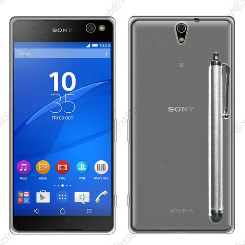 Ebeststar ® Pour Sony Xperia C5 Ultra, C5 Ultra Dual E5533 - Housse Etui Coque Silicone Gel Souple Ultra Fine 0,5mm Et Invisible + Stylet, Couleur Transparent