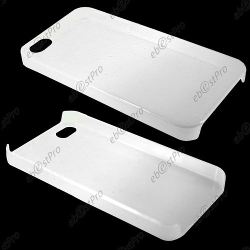 Ebeststar ® 1 Verre Trempé + Housse Etui Coque Rigide Ultra Slim Motif Gouttelettes Pour Apple Iphone 4s, 4, Couleur Blanc