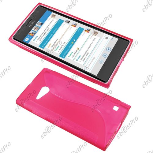 Ebeststar ® 1 Verre Trempé + Etui Housse Coque S-Line Silicone Protection En Gel Pour Nokia Lumia 735 730 Dual, Couleur Rose